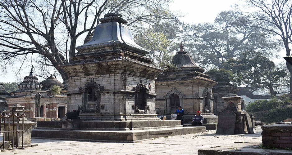 Pagoda's in Pashupatinath Temple Complex
